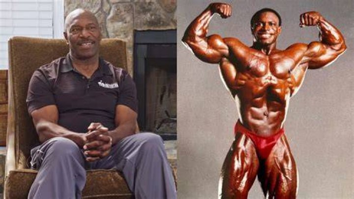Lee Haney with his friends as seen in January 2019 at the Gold's Gym Venice, California