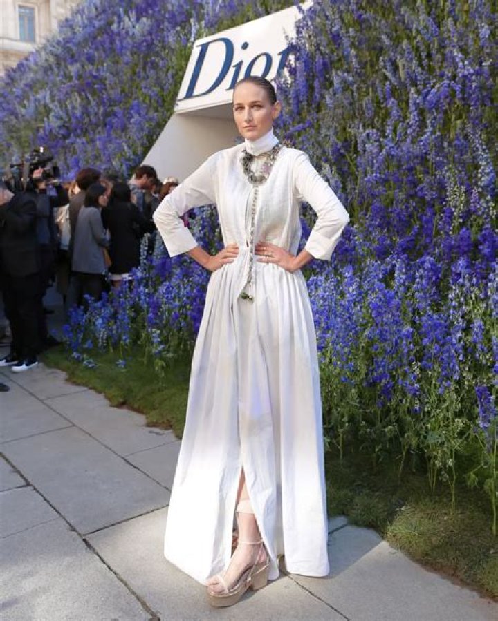 Leelee Sobieski at Christian Dior Fashion Show in Paris in October 2015