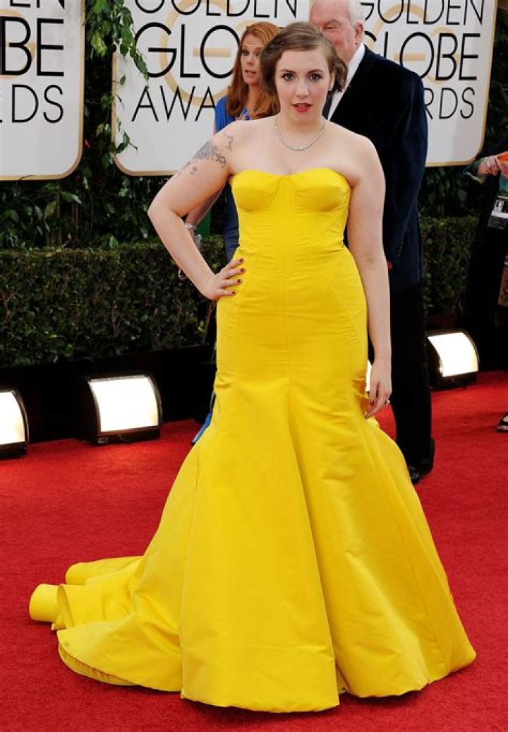 Lena Dunham during Golden Globe Awards 2014
