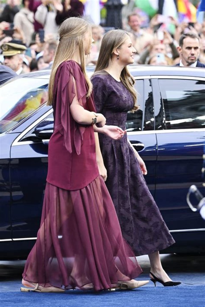 Leonor, Princess of Asturias as seen with her father, King Felipe VI, who has imposed the Collar of the Insigne Order of the Golden Fleece in January 2018