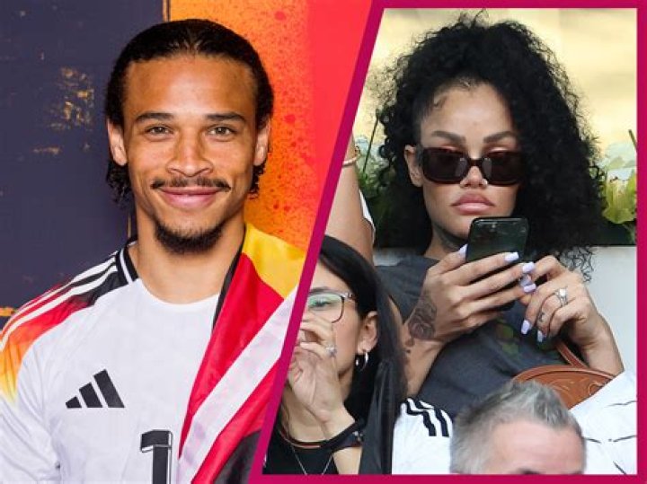 Leroy Sané and Candice Brook as seen in April 2018