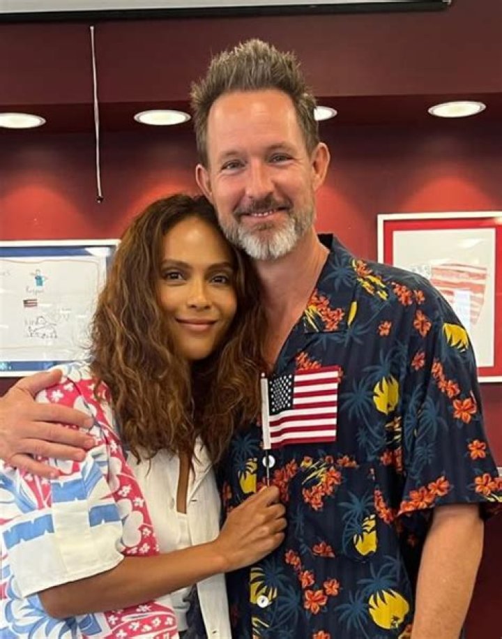Lesley-Ann Brandt with Chris Payne Gilbert and their son