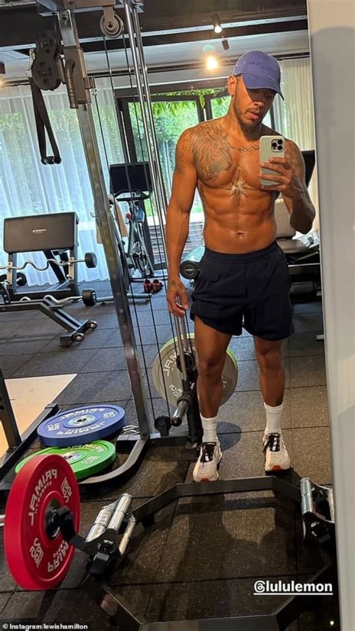 Lewis Hamilton shirtless body