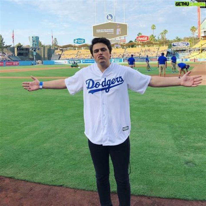 Liam Attridge at the Dodgers Stadium as seen on his Instagram Profile in August 2018