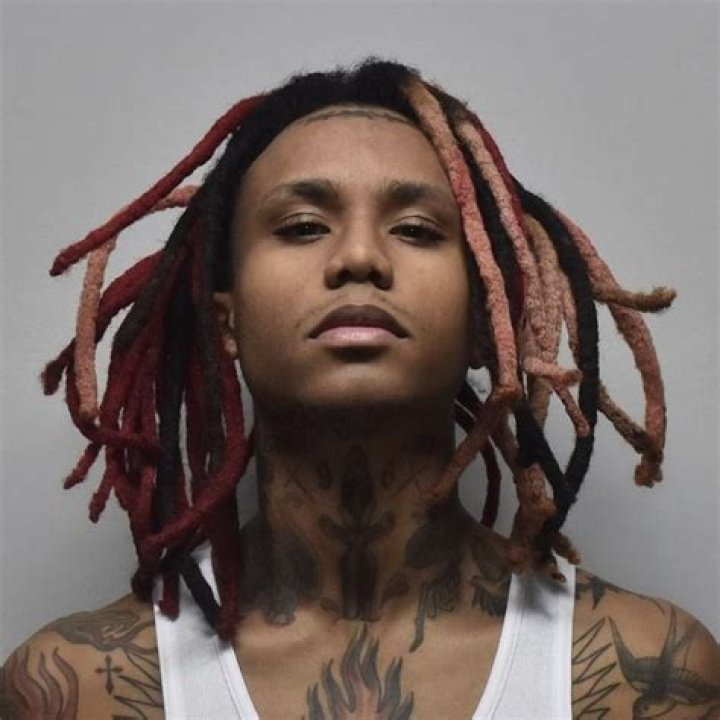 Lil Gnar with his dog as seen in May 2019