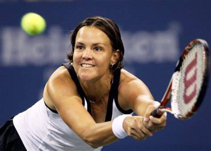 Lindsay Davenport in the middle of the play during 2006 US Open