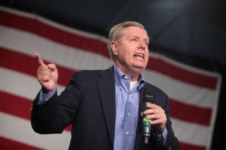 Lindsey Graham interacting with the attendees in October 2015