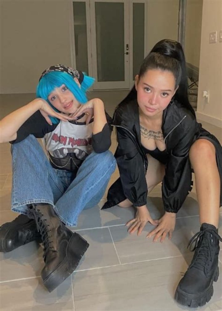 Liza Anokhina and fellow TikTok star and singer Bella Poarch in a picture that was taken in April 2021