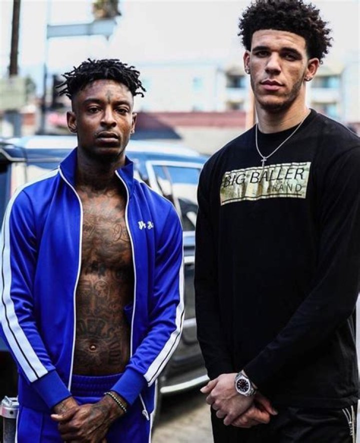 Lonzo Ball with 21 Savage in August 2017