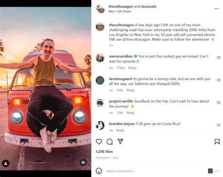 Louis Cole in an Instagram selfie in January 2018