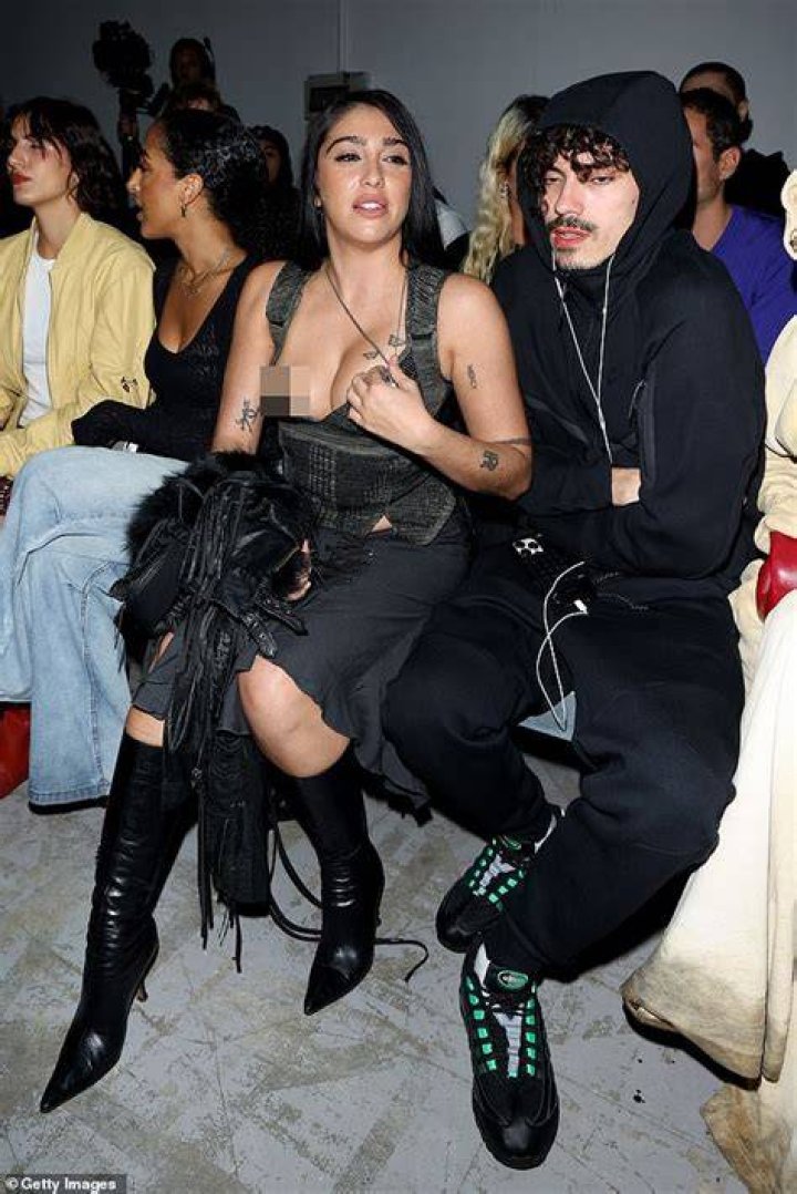 Lourdes Leon dressed as a French maid for a play in 2014