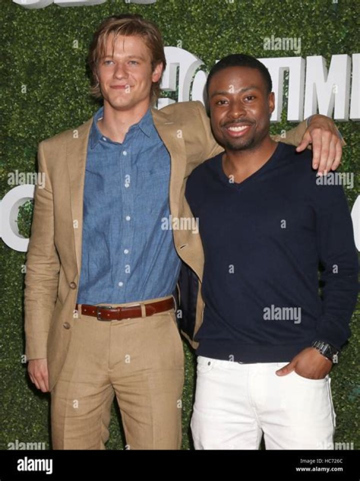 Lucas Till (Left) with Justin Hires and Ashley Tisdale (Right) in November 2017