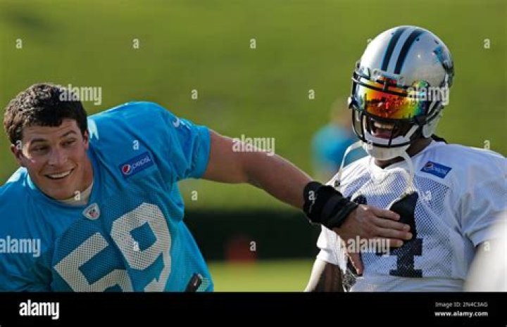 Luke Kuechly during football training