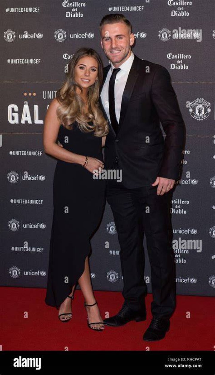 Luke Shaw and Anouska Santos, as seen in May 2018
