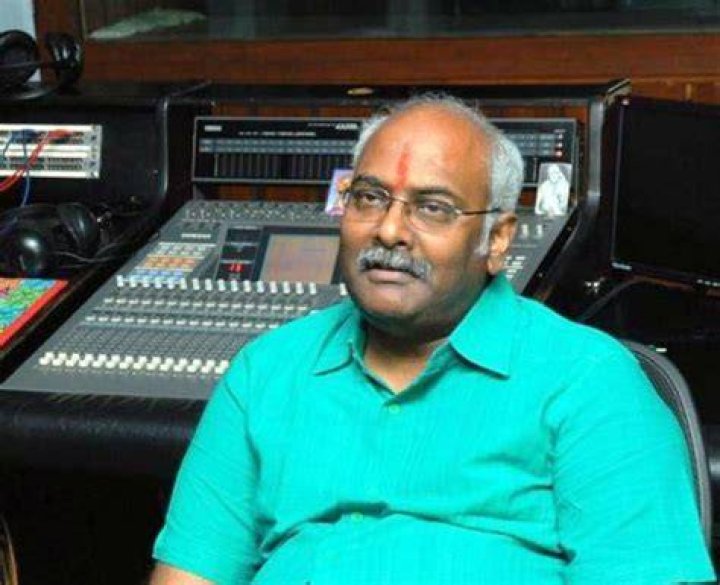M. M. Keeravani as seen at 'Inji Iduppazhagi' audio launch in 2015