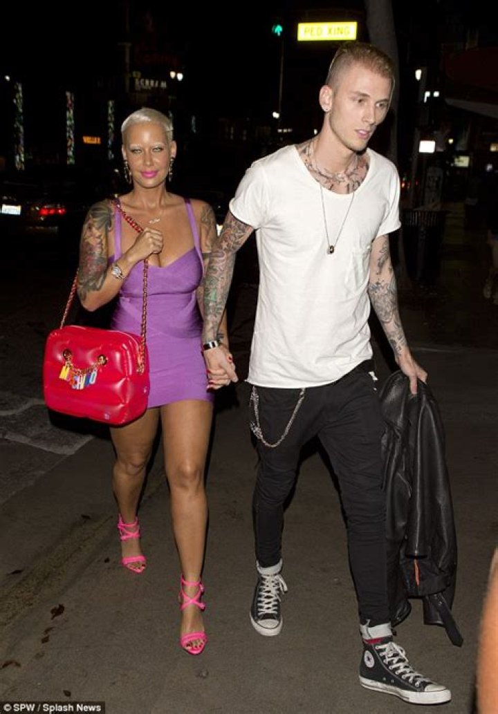 Machine Gun Kelly and Amber Rose during an outing in 2015