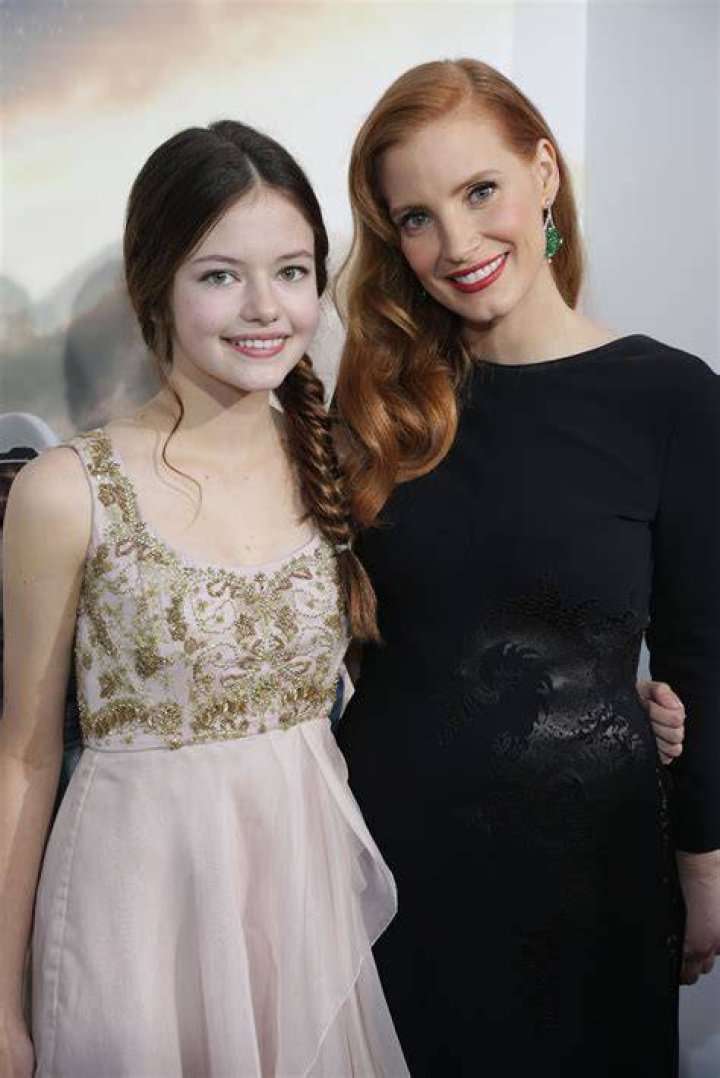 Mackenzie Foy with Jessica Chastain at 15th Annual AFI Awards 2014