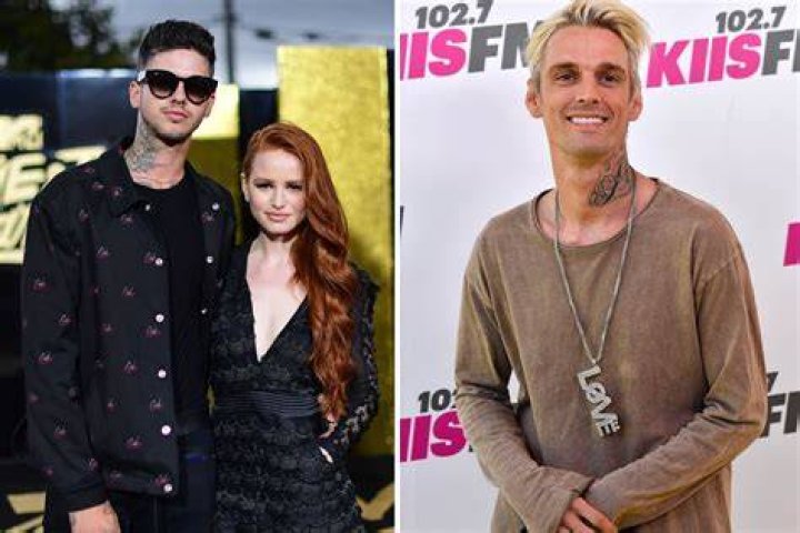 Madelaine Petsch and Aaron Carter at the premiere of &ldquo;A Haunted House 2&rdquo; in April 2014