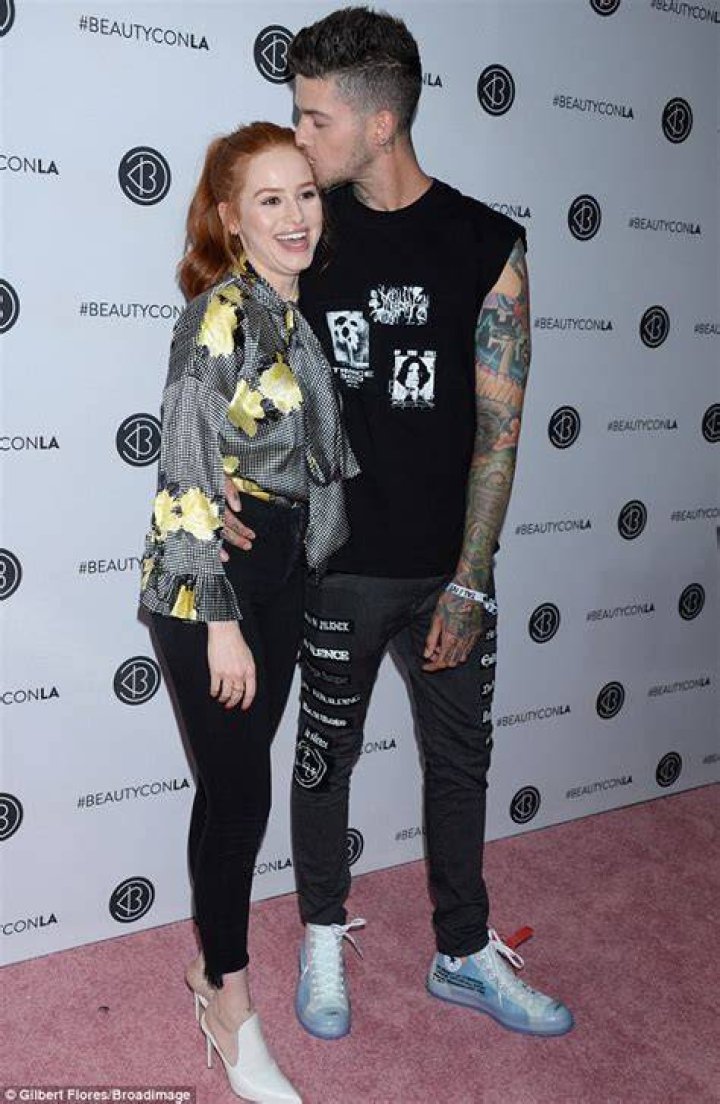 Madelaine Petsch with her boyfriend Travis Mills in January 2018