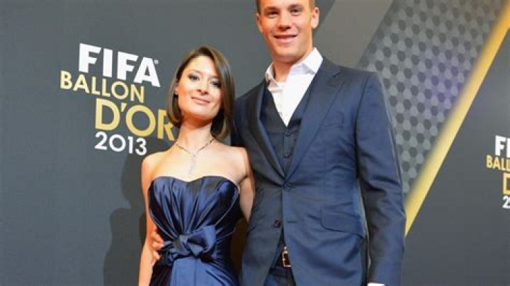 Manuel Neuer and Kathrin Gilch at a gala in Zurich on January 13, 2014