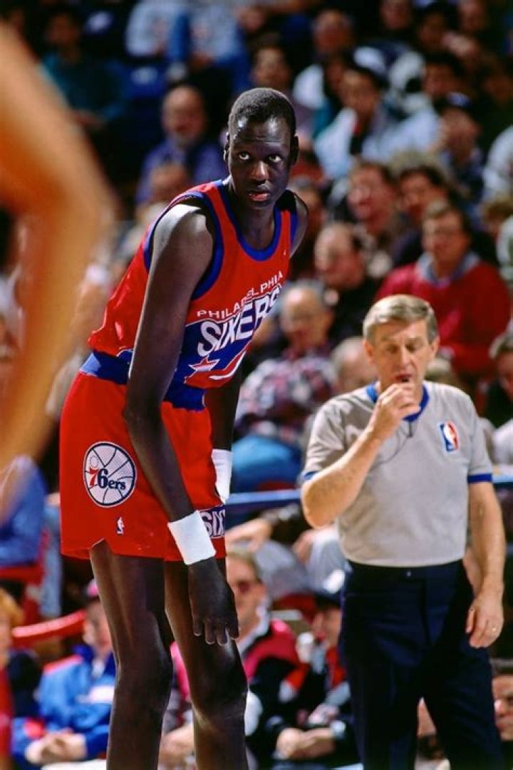 Manute Bol during an interview on The George Michael SportsMachine