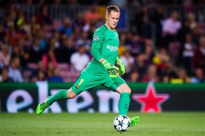 Marc-Andre Ter Stegen with Daniela Jehle in 2014 after Ter Stegen signed a deal with FC Barcelona