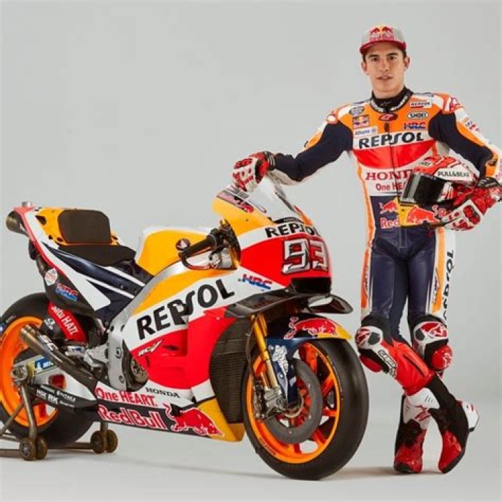 Marc M&aacute;rquez with his motorbike as seen in January 2019