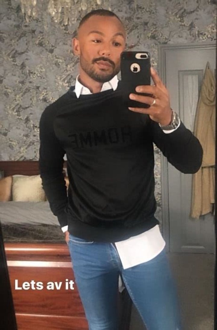 Marcus Collins as seen while taking a selfie in Crosby, Merseyside, United Kingdom in July 2020
