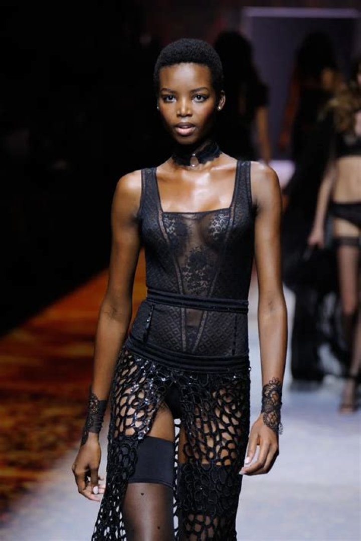 Maria Borges at the Etam Show during the Paris Fashion Week Womenswear Spring / Summer 2017
