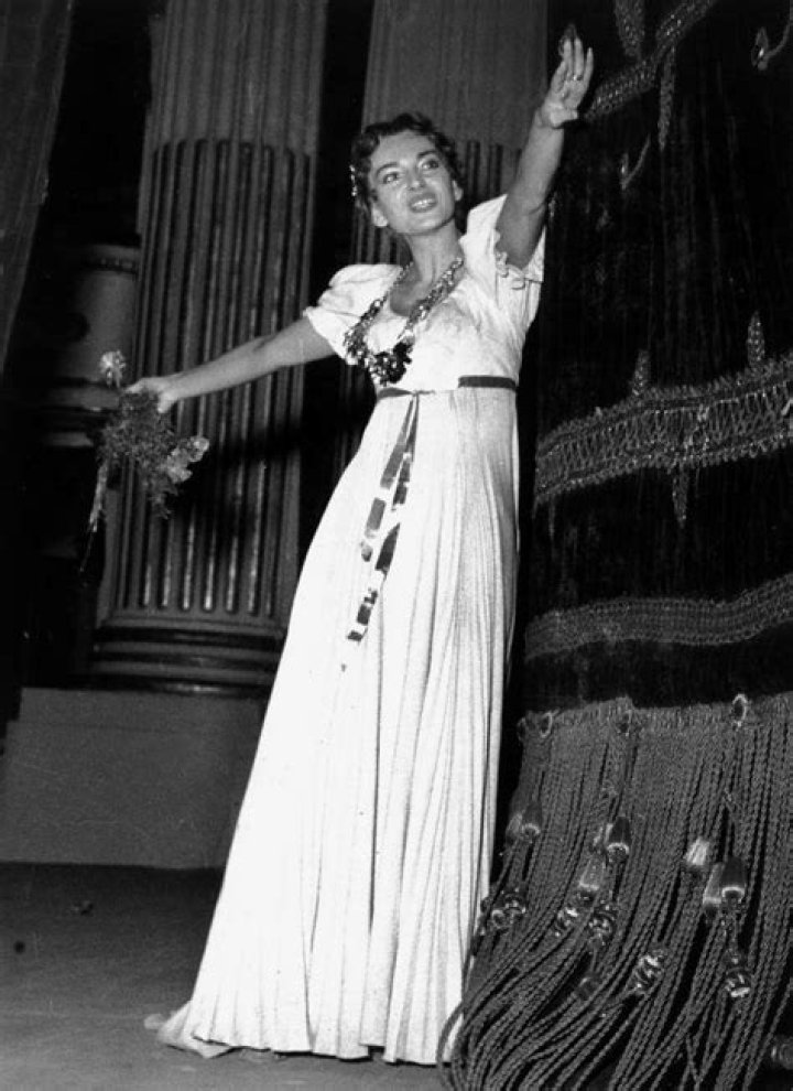 Maria Callas as Giulia in the Opera La Vestale, by Gaspare Spontini, 1954