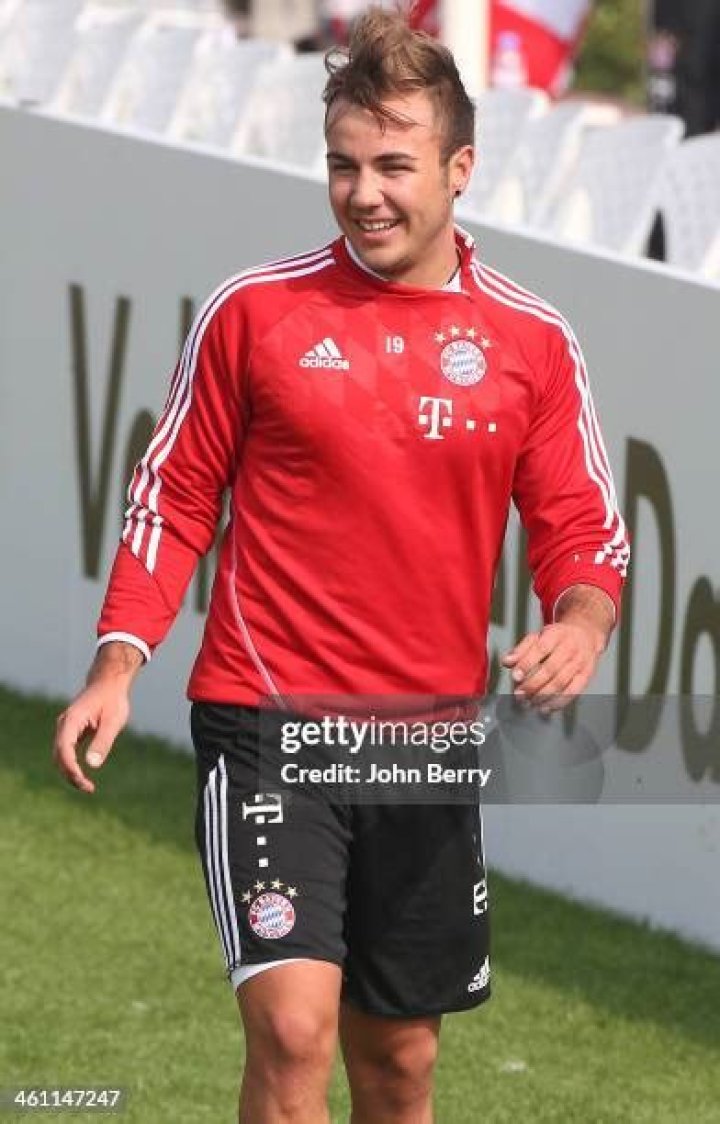 Mario Gotze during media day for FC Bayern Munich on November 24, 2014 in Manchester, UK