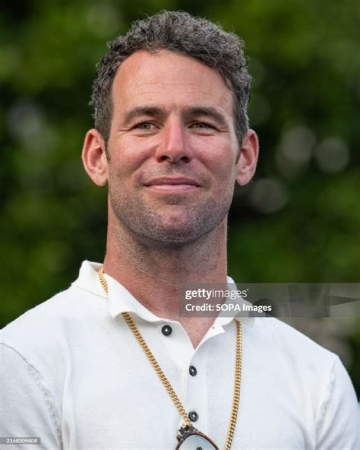Mark Cavendish as seen in a picture with his wife Peta and their children October 2021, in Abu Dhabi, United Arab Emirates