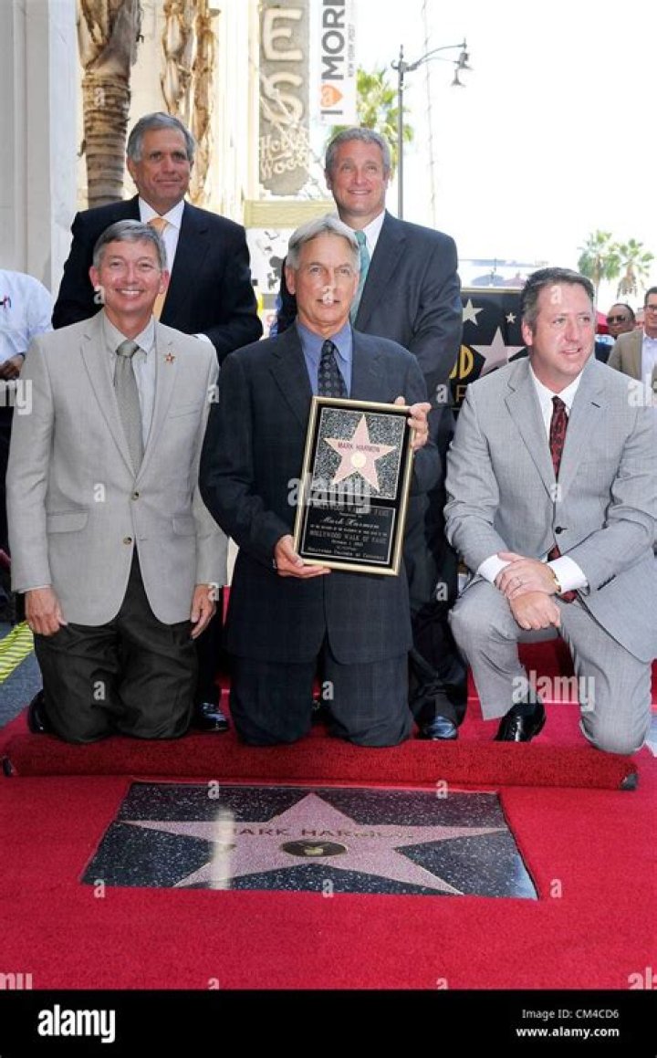 Mark Harmon at a ceremony to receive a star on the Hollywood Walk of Fame in October 2012
