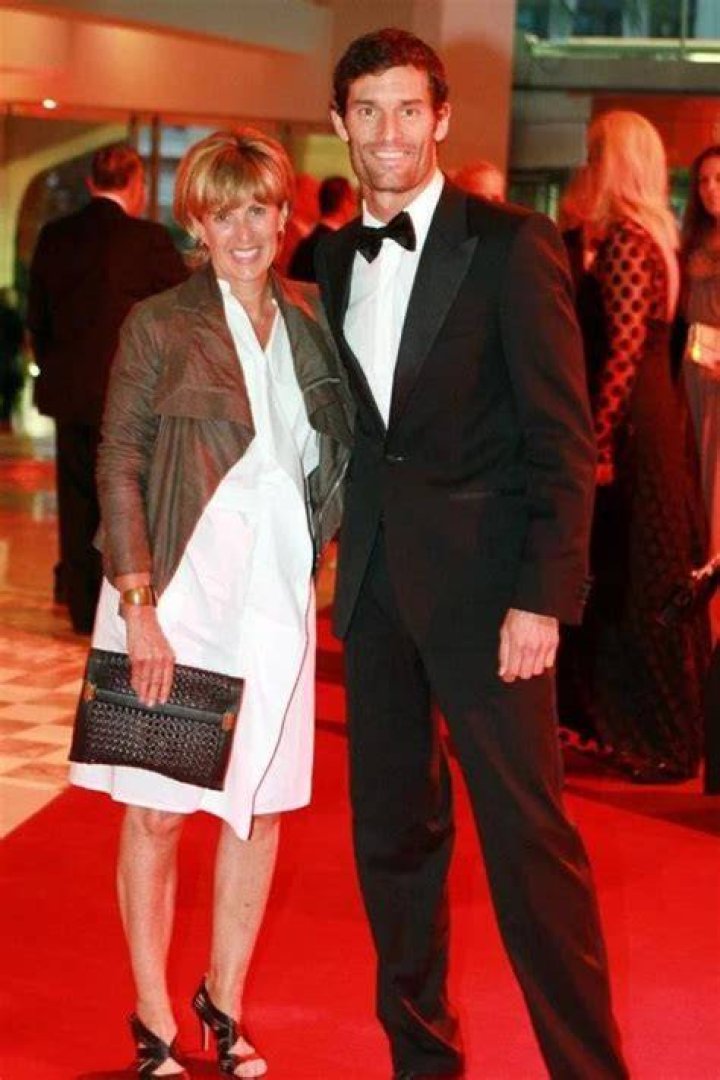 Mark Webber with his wife in December 2015