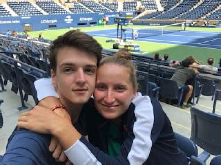 Markéta Vondroušová with her boyfriend as seen in July 2019