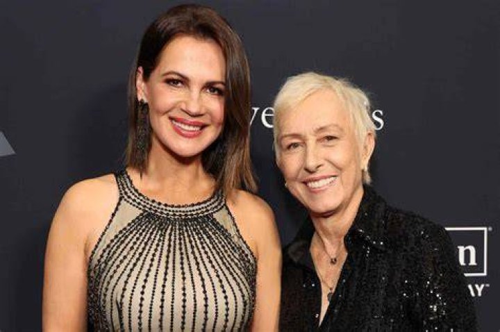 Martina Navratilova and Julia Lemigova, as seen in September 2019