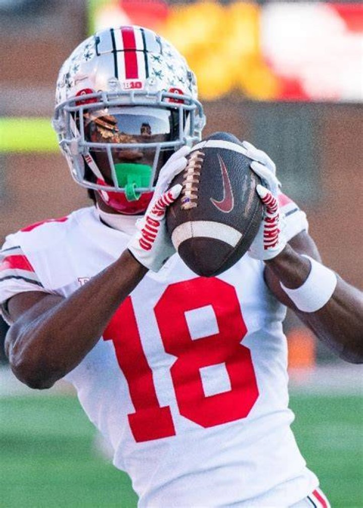 Marvin Harrison Jr. as seen while exiting the field after warmups prior to a 2022 game against Maryland