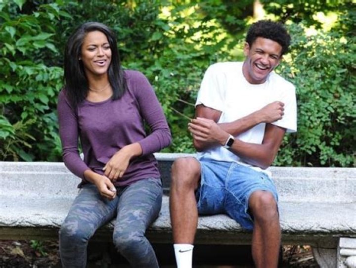 Matisse Thybulle smiling alongside Chloe Thybulle in 2017