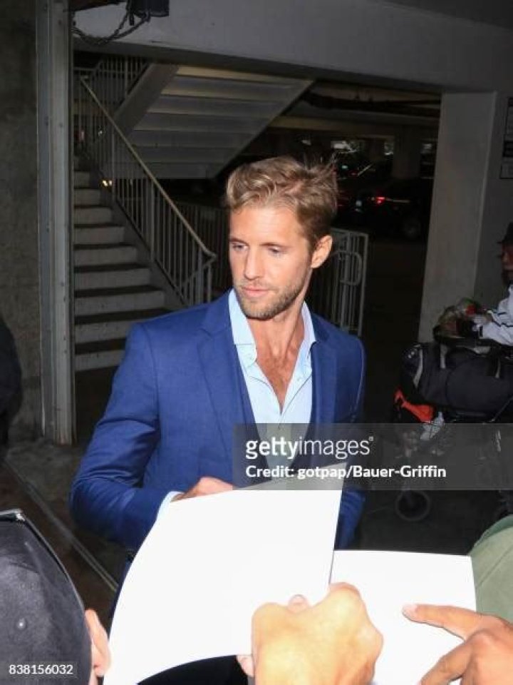 Matt Barr as seen in a picture taken whilst wearing a fake beard in August 2017