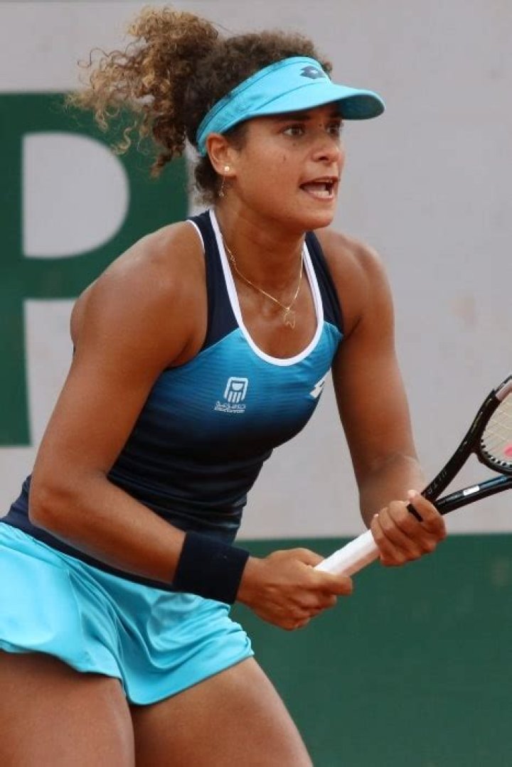 Mayar Sherif as seen while playing at the 2022 French Open