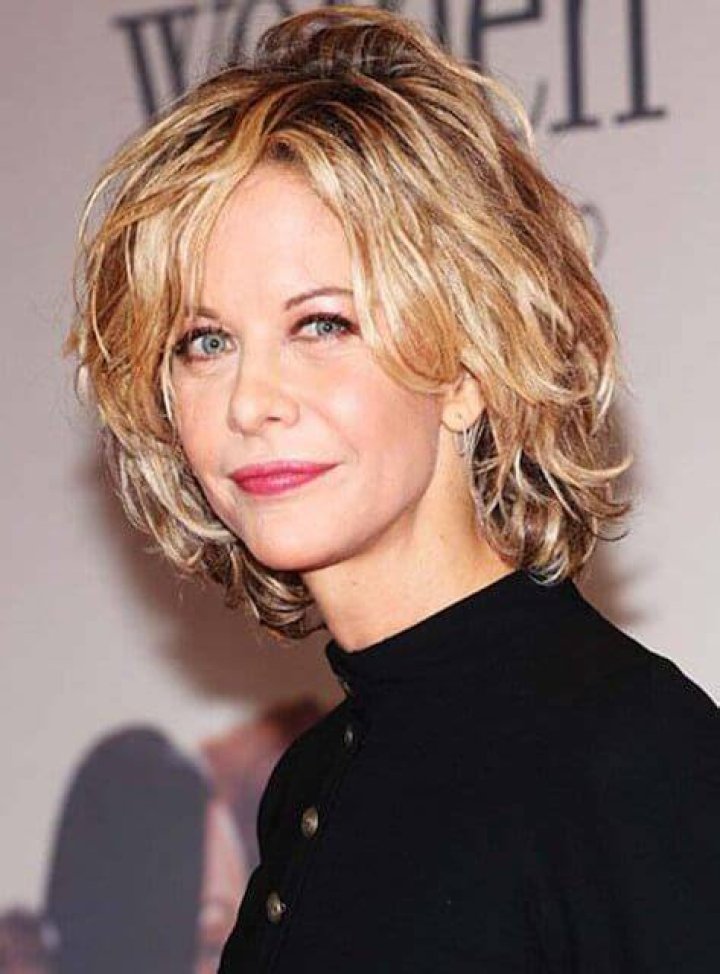Meg Ryan with her cropped hair style at an event in 2015