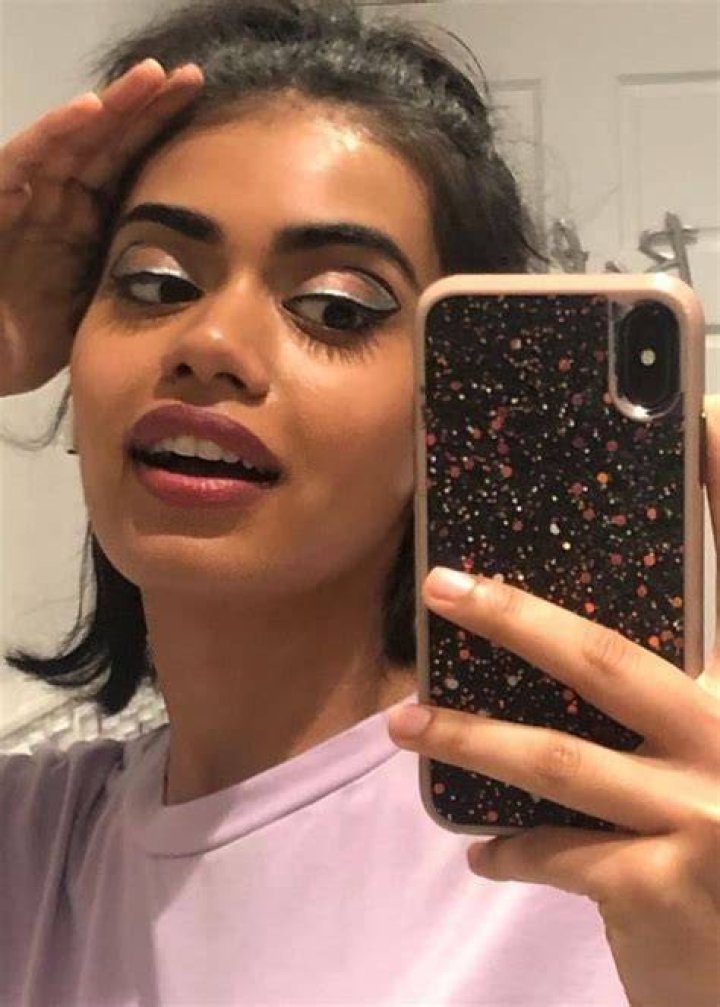 Megan Suri taking a selfie in Los Angeles, California in March 2021