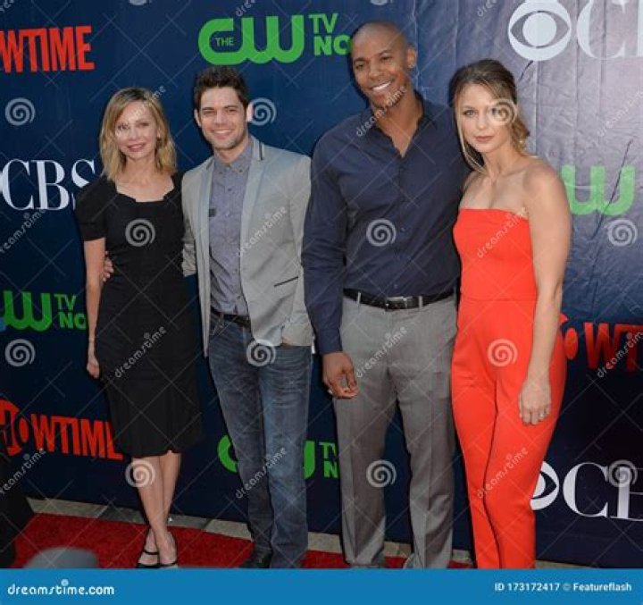 Mehcad Brooks with Jeremy Jordan (Center) and Melissa Benoist at the San Diego Comic-Con International in July 2017