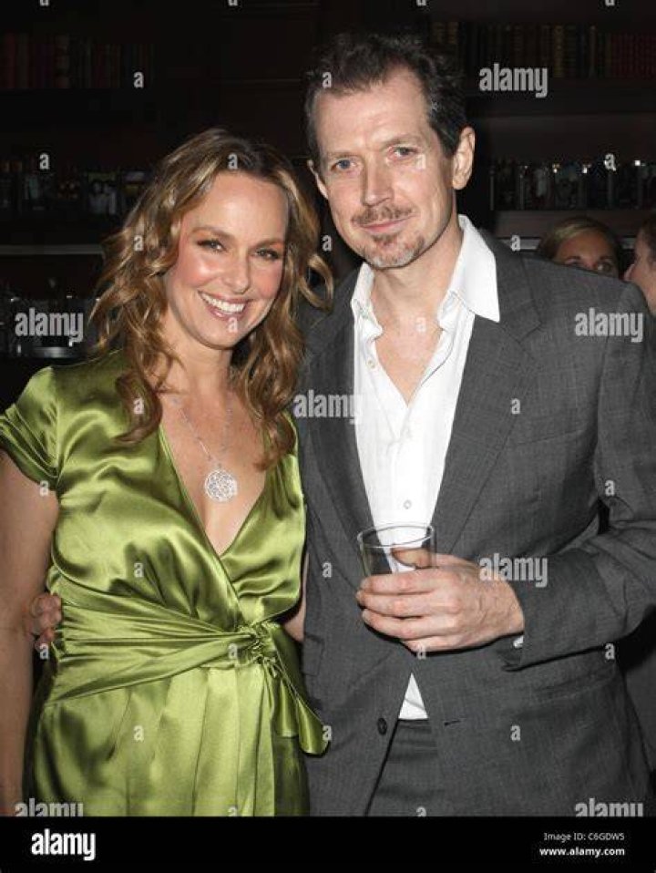 Melora Hardin with her husband in April 2018