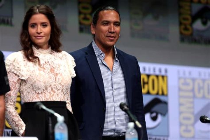 Mercedes Mason and Michael Greyeyes speaking at the 2017 San Diego Comic Con International, for 'Fear the Walking Dead', at the San Diego Convention Center in San Diego, California