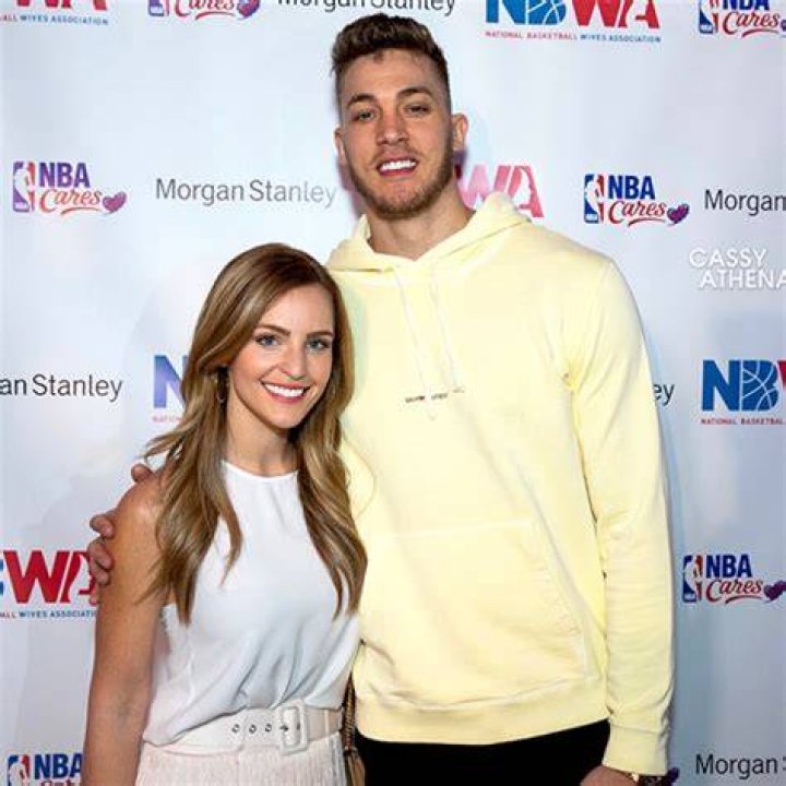 Meyers Leonard and Elle Leonard as seen while smiling for the camera