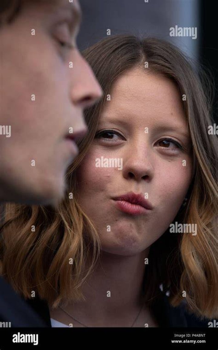 Mia Goth and George MacKay as seen in July 2018