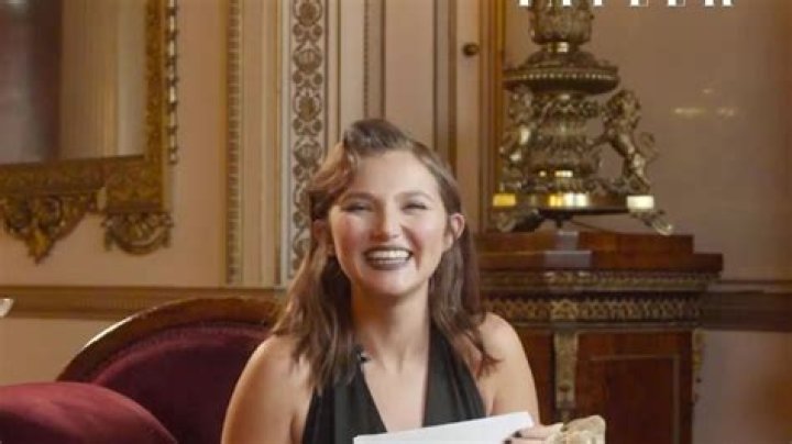 Mia McKenna-Bruce smiling in a picture with Tom Leach in April 2022