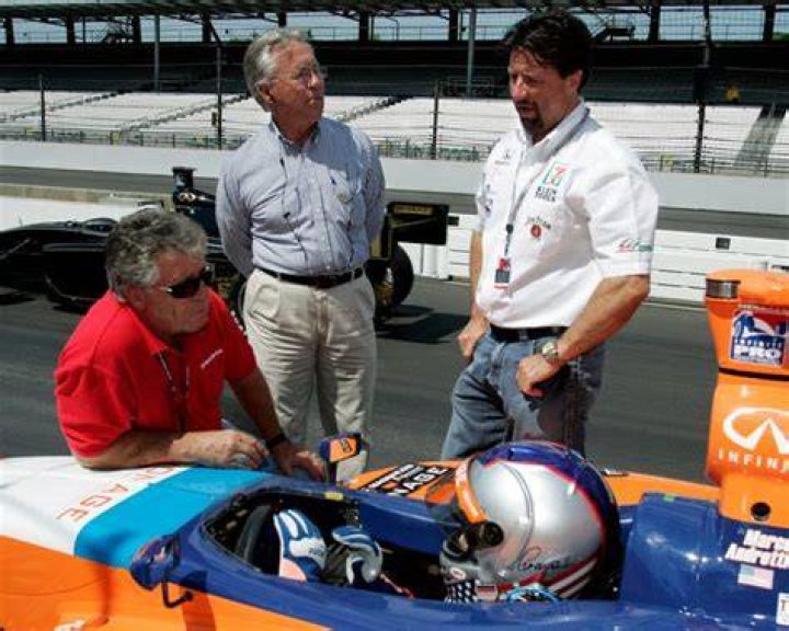 Michael Andretti with his father, as seen in April 2019