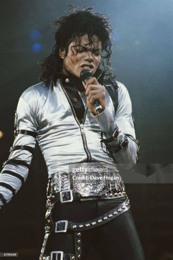 Michael Jackson performing at the concert in late eighties